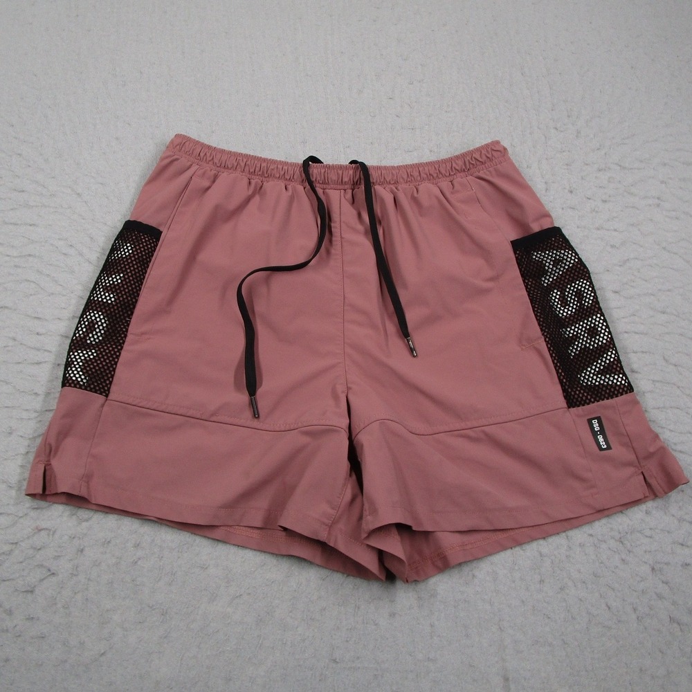 ASRV DSG-0623 Men's Training Shorts Pink Mesh Side Panels Size Medium